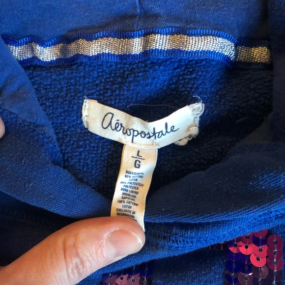 Aeropostale sequined cropped hoodie - Picture 3 of 5